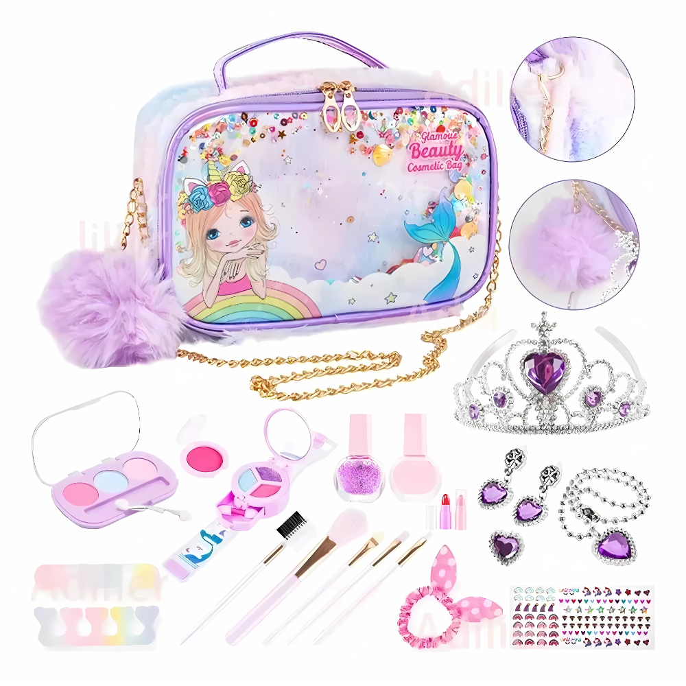 Set de belleza para niñas, bolsa y accesorios