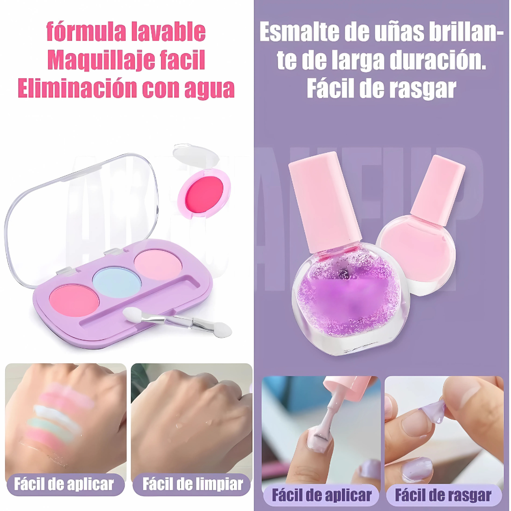 maquillaje para niñas lavable